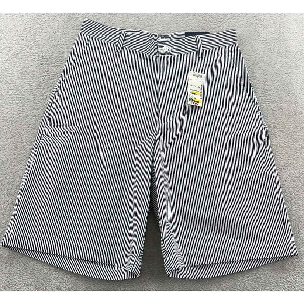 Dunning Shorts Womens Size 30 Blue & White Striped High Rise 10" Golf